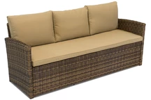 Canapé  Monaco de techno rotin 3 places Garden Point marron