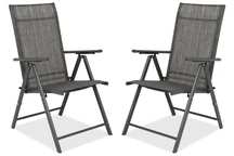 Chaise de jardin Rosario anthracite Garden Point - lot de 2