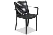 Chaise de jardin lumineuse Sophie avec accoudoirs anthracite Bica