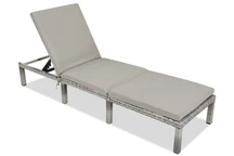 Chaise longue Atlanta Garden Point en techno rotin gris