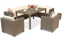 Ensemble Technorattan avec coin Colorado Comida Max 8 cappuccino Bica