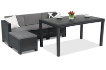 Ensemble de canapé en technorotin Colorado Relax Corner 4 anracite Bica
