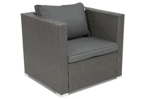 Fauteuil de jardin Roma en techno rotin anthracite