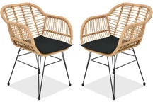 Malta Garden Point terrasstoel beige - set van 2 stuks