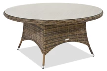 Kunststof rotan tafel Toledo rond Garden Point bruin