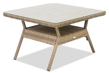 Kunststof rotan tafel Toledo vierkant Garden Point cappuccino