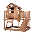 Maisonnette en bois sur plateforme pour enfants Scenic en cèdre