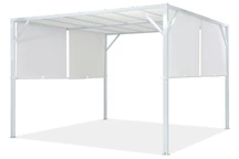 Metalen terraspergola Santorini 3 x 3 m wit Garden Point