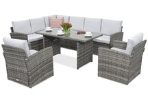 Meubles de jardin Monaco Comida 7 Garden Point gris