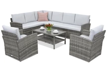 Meubles de jardin Monaco Corner 7 Garden Point gris