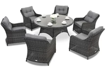 Meubles de jardin en résine tressée Toledo Victoria 6 Garden Point anthracite