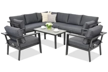 Mobilier de jardin en aluminium Sydney Corner 7 Garden Point anthracite