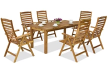 Mobilier de jardin en bois Jakarta/Bombay 6 Garden Point