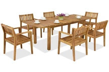 Mobilier de jardin en bois Jakarta/Timor 6 Garden Point
