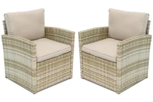 Monaco Garden Point beige technorattan fauteuil - set van 2 stuks