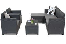Nebraska Relax Corner 6 antraciet Bica technorattan loungemeubelset