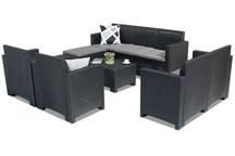 Nebraska Relax Corner 8 antraciet Bica technorattan loungemeubelset