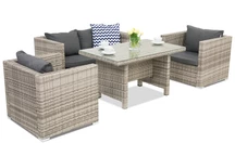 Roma Apetito 4 Tuinpunt technorattan tuinmeubelen grijs