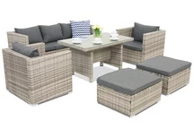 Roma Apetito 5 + 2 Tuinpunt grijs technorattan tuinmeubelen