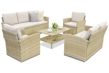 Salon de jardin Monaco Coffee 7 Garden Point beige