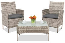 Salon de jardin en rotin Calabria Premium Terrace Garden Point gris