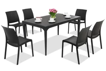 Stijlvolle dinerset Oslo/Volga 6 antraciet Bica