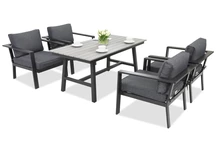 Sydney Premium 4 Garden Point aluminium tuinmeubelen antraciet