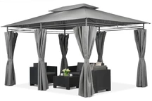 Tuinpaviljoen antraciet Ibiza 3x4m Garden Point