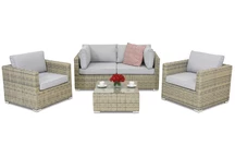 Venice Coffee 4 Tuinpunt technorattan tuinmeubelen grijs