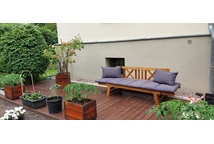 Chaise longue en bois d'acacia Shanghai Garden Point