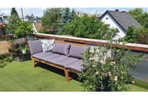 Chaise longue en bois d'acacia Shanghai Garden Point