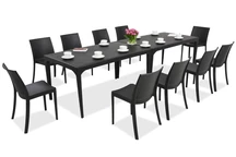 Dining tuinset Oslo/Perla 10 antraciet Bica