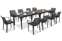 Elegante dining tuinset Oslo/Sophie 10 antraciet Bica