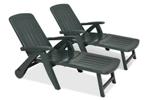 Ensemble de deux chaises longues pliables Cancun Bica