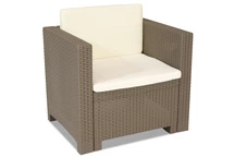 Fauteuil en résine tressée Colorado Bica cappuccino