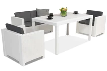 Meuble en rotin Colorado Apetito 4 Blanc Bica