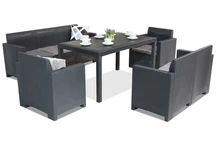 Meuble en rotin Nebraska Apetito 7 Anthracite Bica