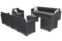 Meuble en technorotin Nebraska Coffeee Max 10 anthracite Bica