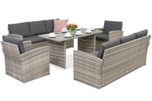 Meubles de jardin Monaco Apetito 8 Garden Point gris clair