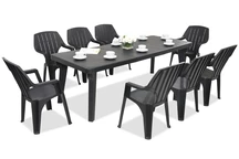 Mobilier de jardin Bergen/Alta pour 8 personnes Bica anthracite