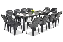 Mobilier de jardin Bergen/Marne pour 12 personnes Bica anthracite