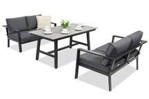 Mobilier de jardin en aluminium Sydney Apetito Comfort 4 Garden Point anthracite