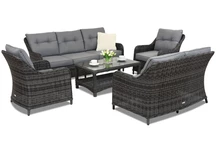Mobilier luxueux en rotin Toledo Coffee 7 Garden Point anthracite