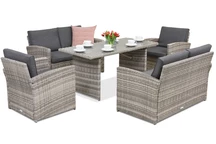 Monaco Apetito 6 Garden Point tuinmeubelen lichtgrijs