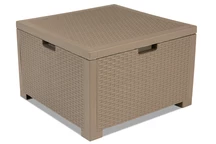 Rangement cappuccino Bica table en rotin techno avec un coffre de rangement