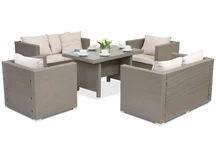 Roma Apetito 6 Tuinpunt lichtgrijs technorattan tuinmeubelen