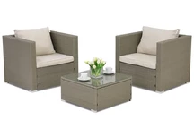 Roma Terrace Garden Point lichtgrijs technorattan tuinmeubelen