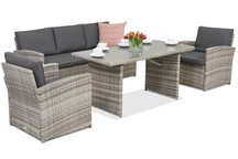 Salon de jardin Monaco Apetito 5 Garden Point gris clair