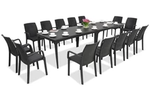 Stijlvolle dinerset Oslo/Indiana 14 antraciet Bica