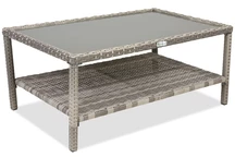 Monaco Garden Point technorattan salontafel lichtgrijs